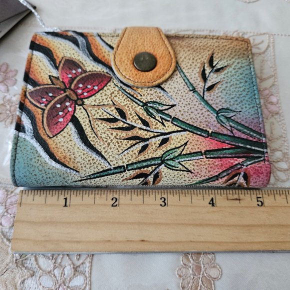 NWT Anuschka Hand Painted Women's Wallet - Picture 7 of 8